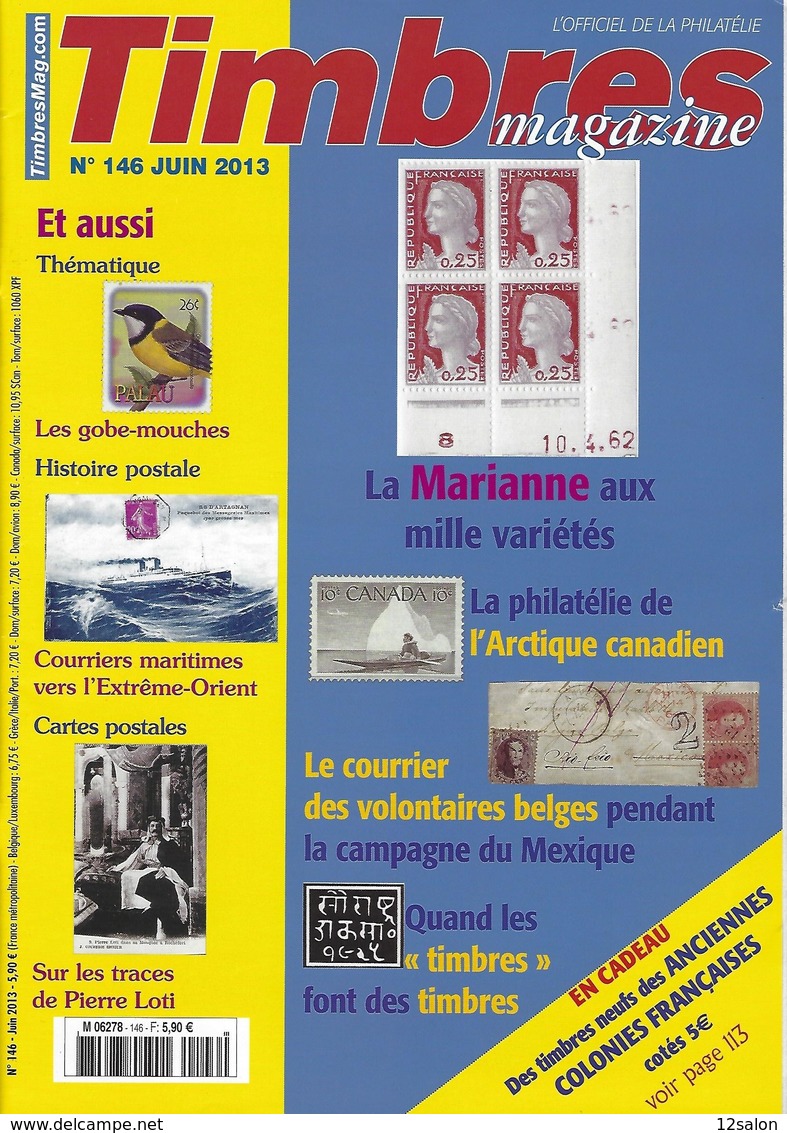 TIMBRES MAGAZINE  N° 146 + SCANN SOMMAIRE - Französisch (ab 1941)