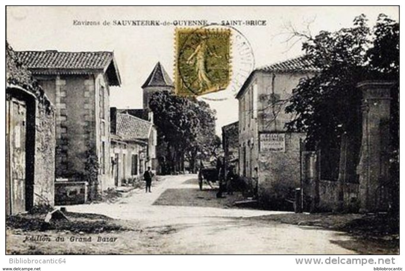 CPA  D33 -  ENVIRONS DE SAUVETERRE DE GUYENNE < Vue Animée De SAINT BRICE - Autres & Non Classés