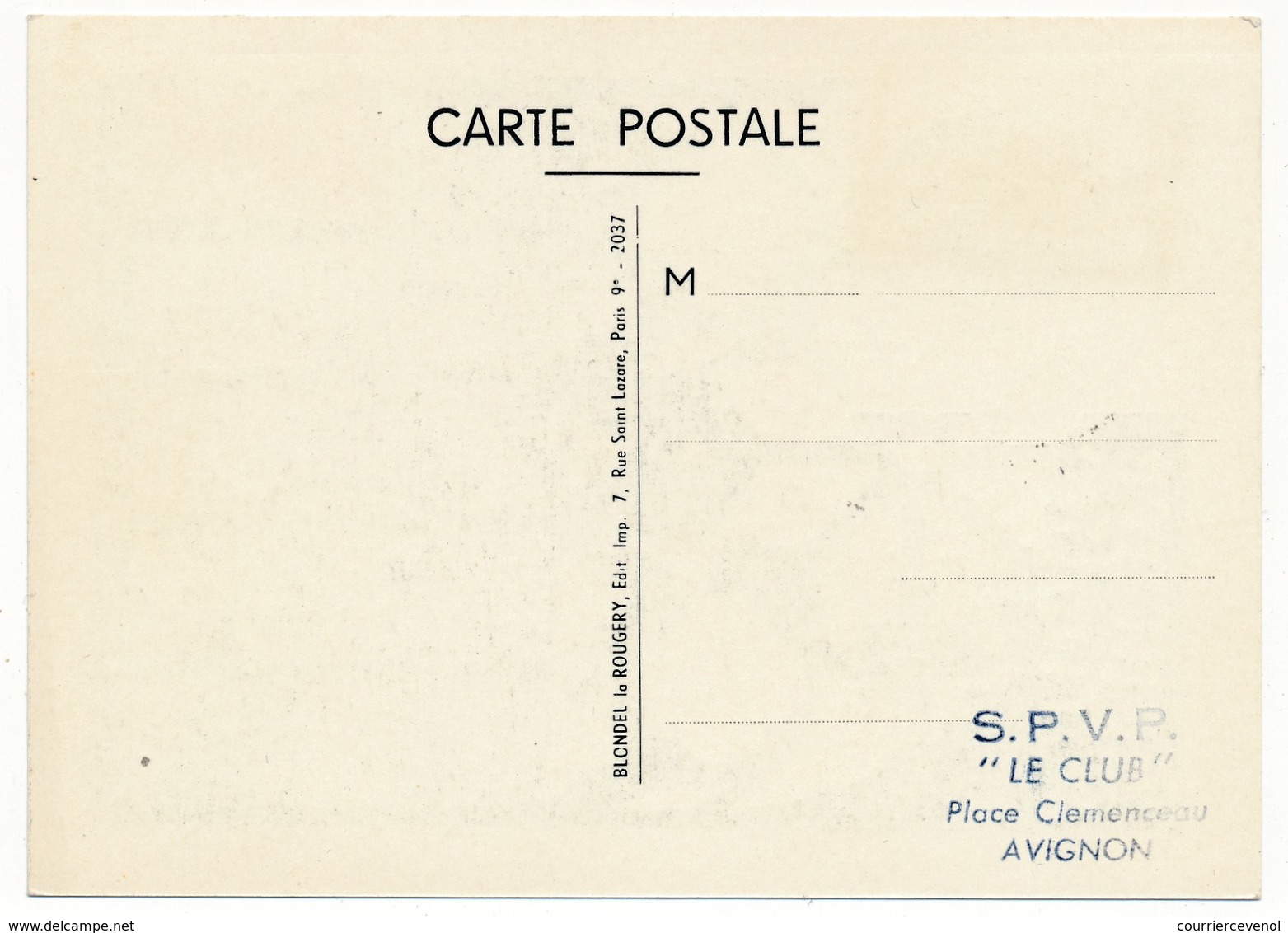 FRANCE - Carte Locale - Journée Du Timbre 1961 - Facteur Petite Poste De Paris - AVIGNON (Vaucluse) - 1961 - Giornata Del Francobollo