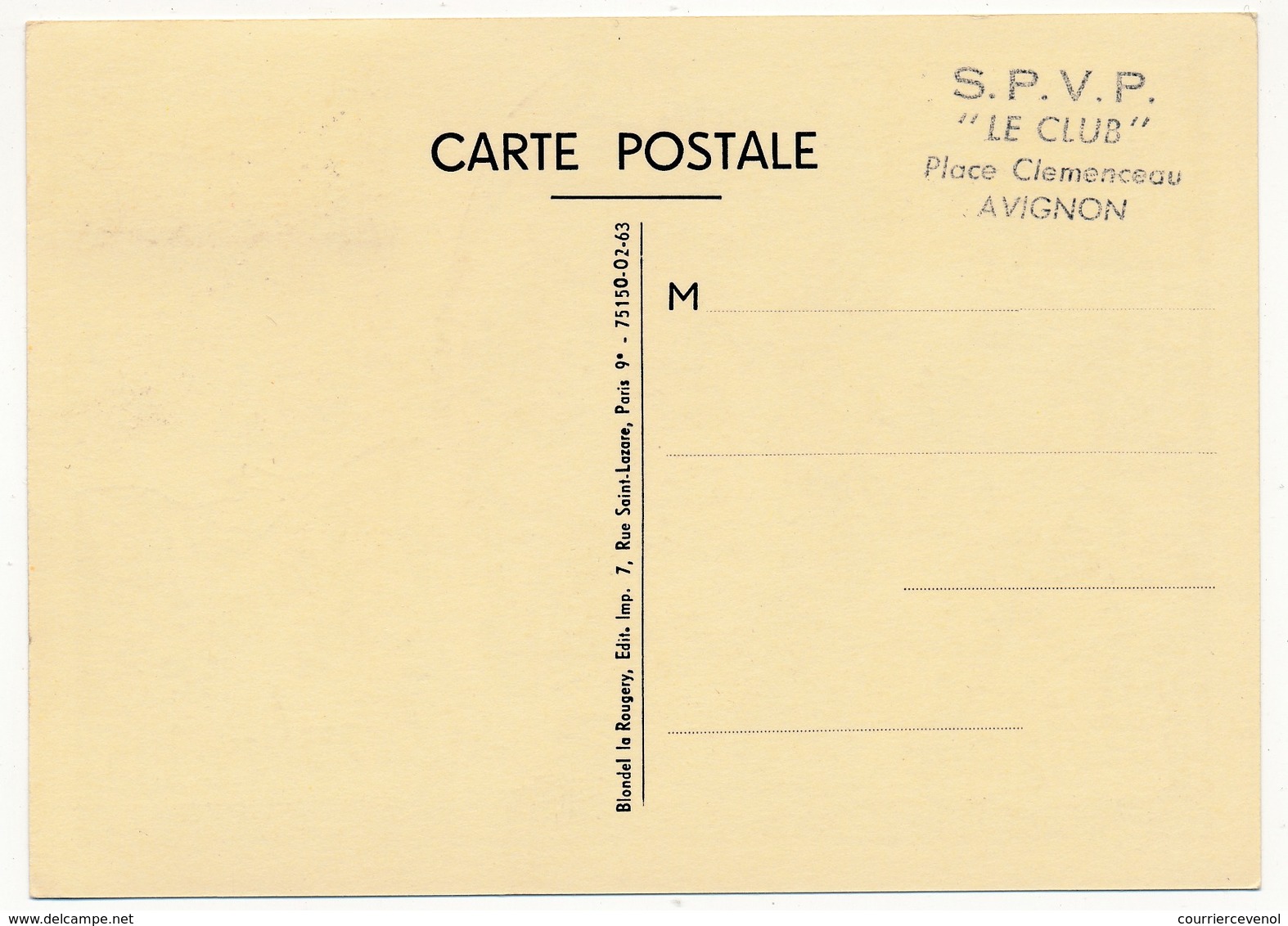FRANCE - Carte Locale - Journée Du Timbre 1963 - Poste Gallo-romaine - AVIGNON (Vaucluse) - 16.3.1963 - Stamp's Day