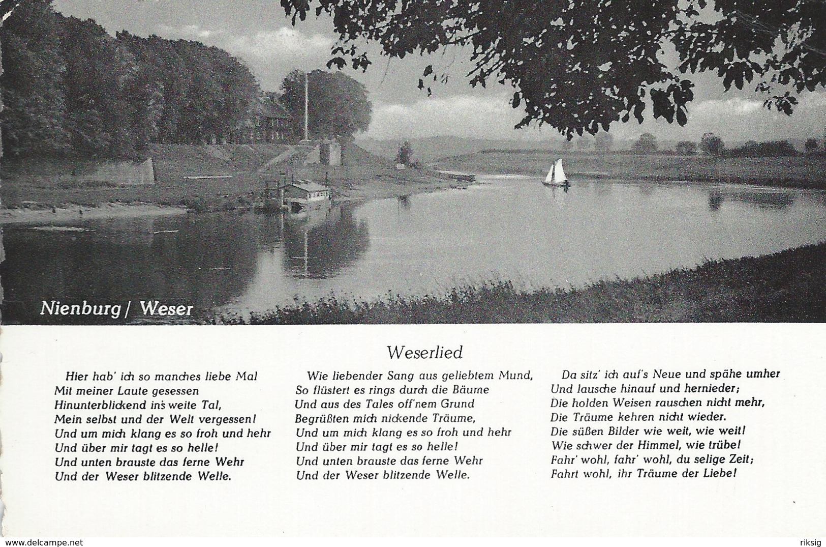 Nienburg / Weser.  Weserlied. Germany.  S- 686 - Musica