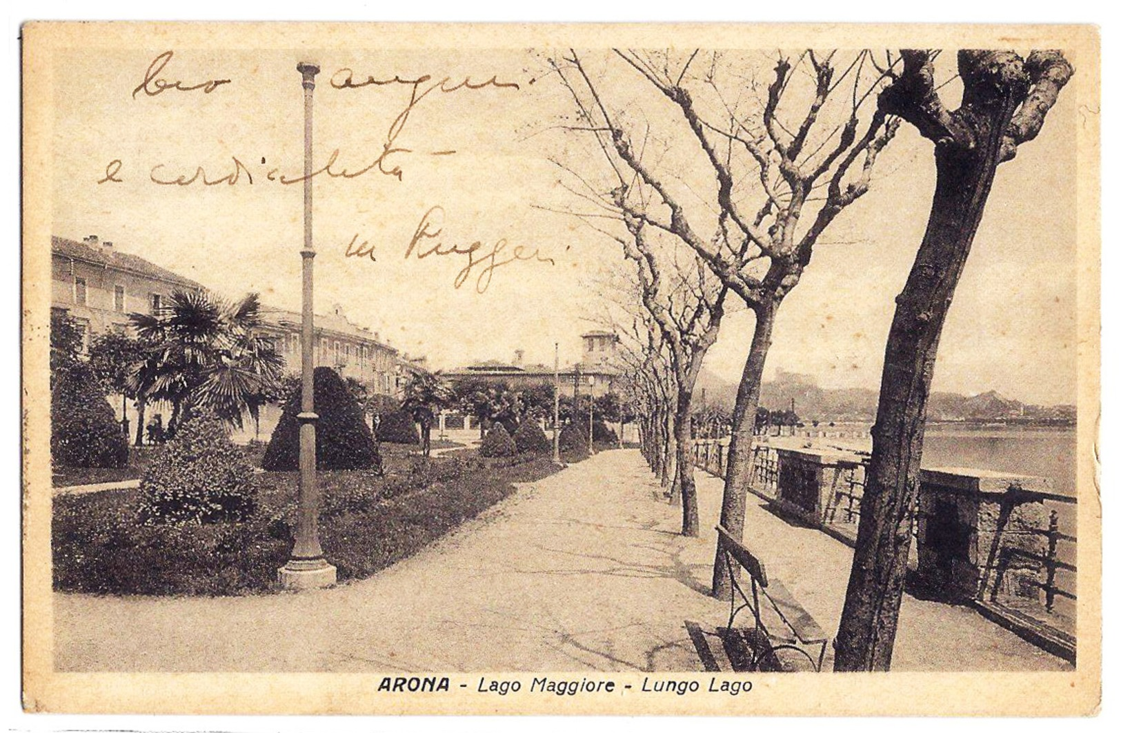 Arona (Novara) - Lago Maggiore - Lungo Lago - 1935. - Novara