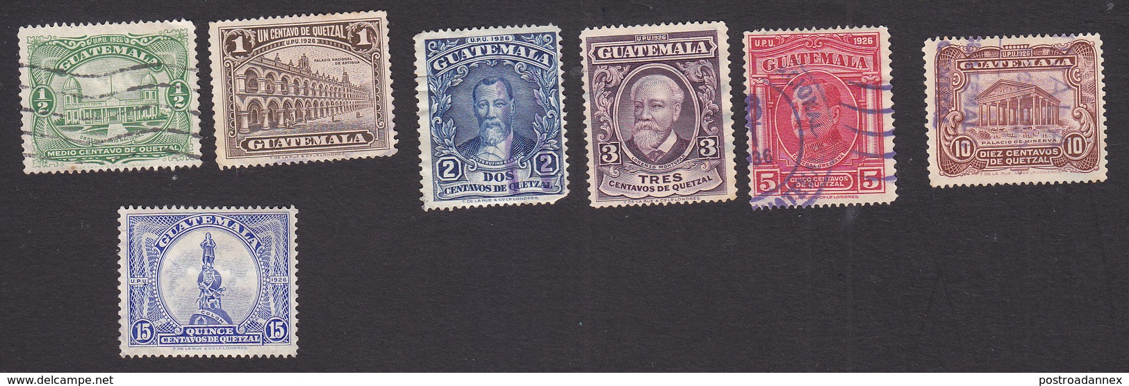 Guatemala, Scott #233-236, 238-240, Used, Scenes Of Guatemala, Issued 1929 - Guatemala