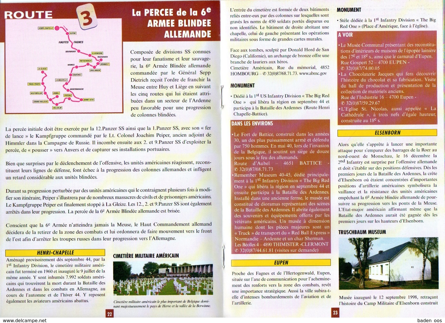Bataille Des Ardennes - 12/44-01/45 - Les Routes Du Souvenir - Altri & Non Classificati