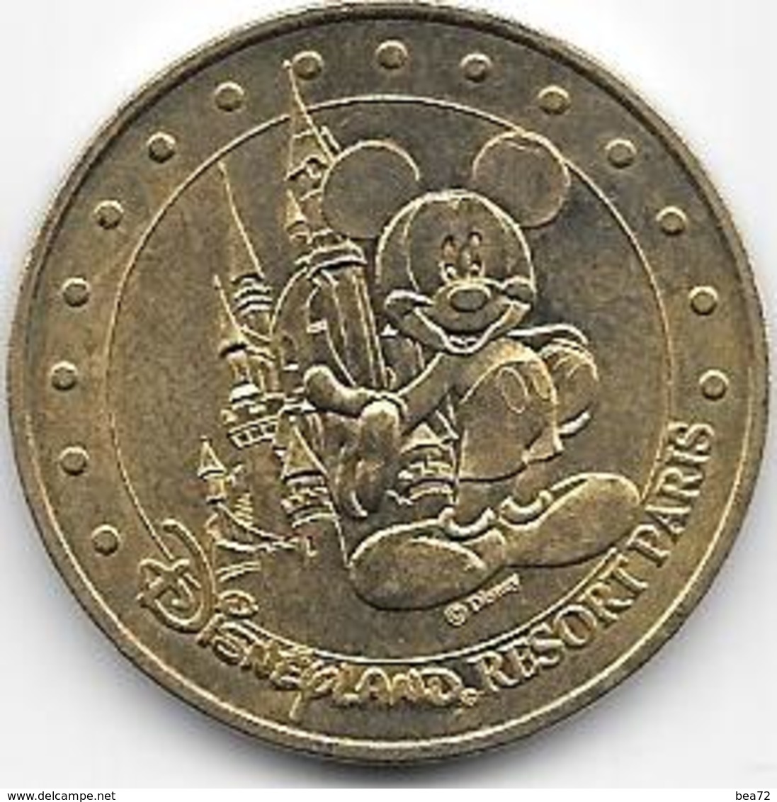 Jeton Touristique  Monnaie De Paris SEINE ET MARNE DISNEY MICKEY ET CHATEAU 2005H - 2005