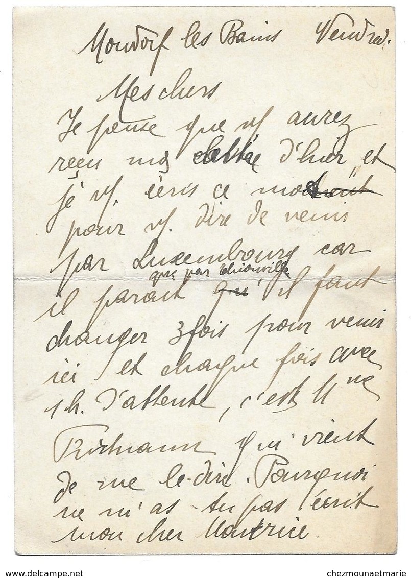 MONDORF LES BAINS 1927 POUR MULHOUSE - ENTIER POSTAL 30 SURCHARGE 40 CENTS - LUXEMBOURG - Machines à Affranchir (EMA)