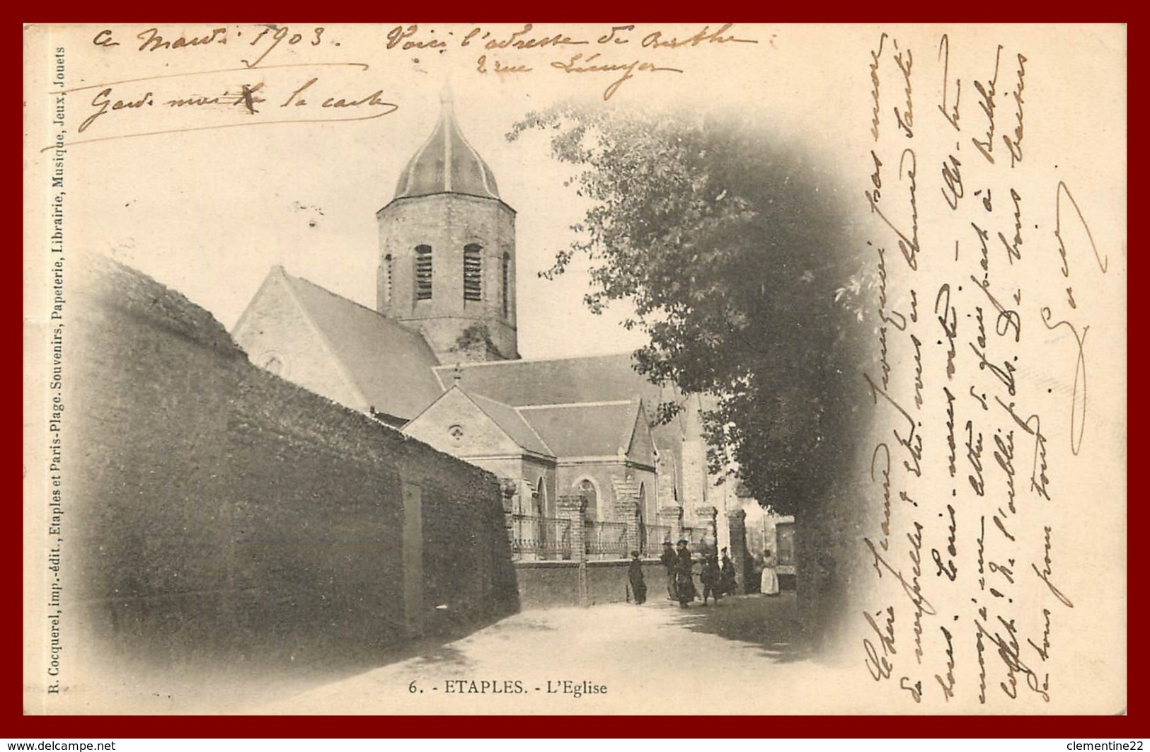 62 étaples * L'eglise   ( Scan Recto Et Verso ) - Etaples