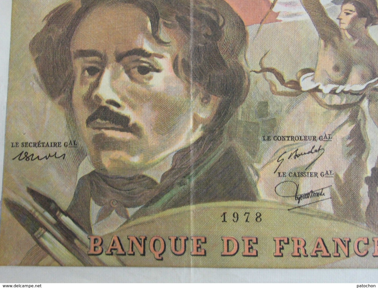 1 Billet De Banque De France 100 Francs Delacroix 1978 S.2 Non Hachuré. Gros Fil - 100 F 1978-1995 ''Delacroix''