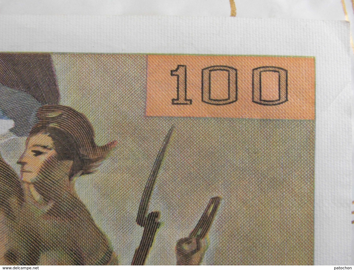 1 Billet De Banque De France 100 Francs Delacroix 1978 S.2 Non Hachuré. Gros Fil - 100 F 1978-1995 ''Delacroix''