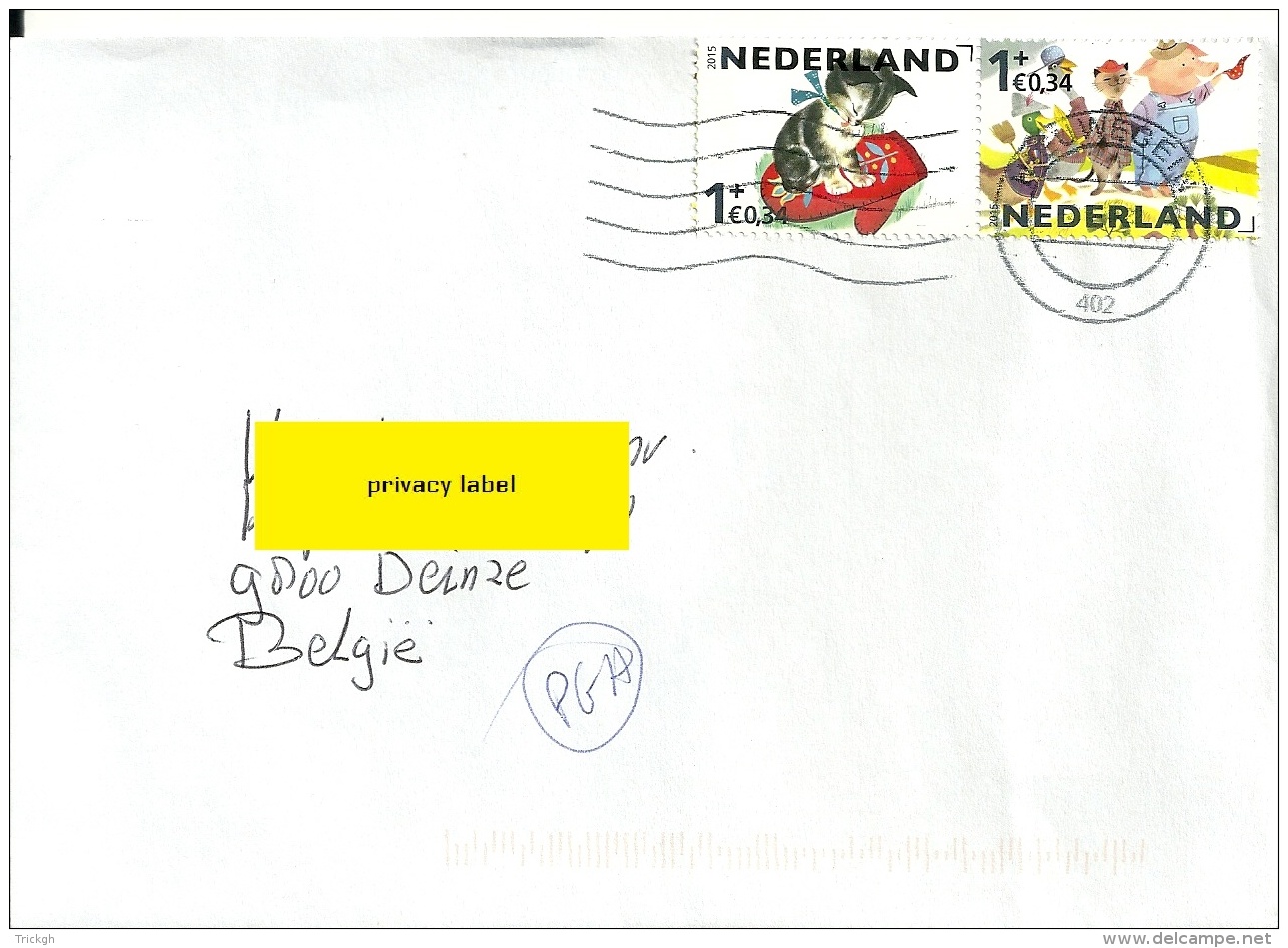 Nederland 2015 Nieuwegein  &gt;&gt; Deinze B - Storia Postale