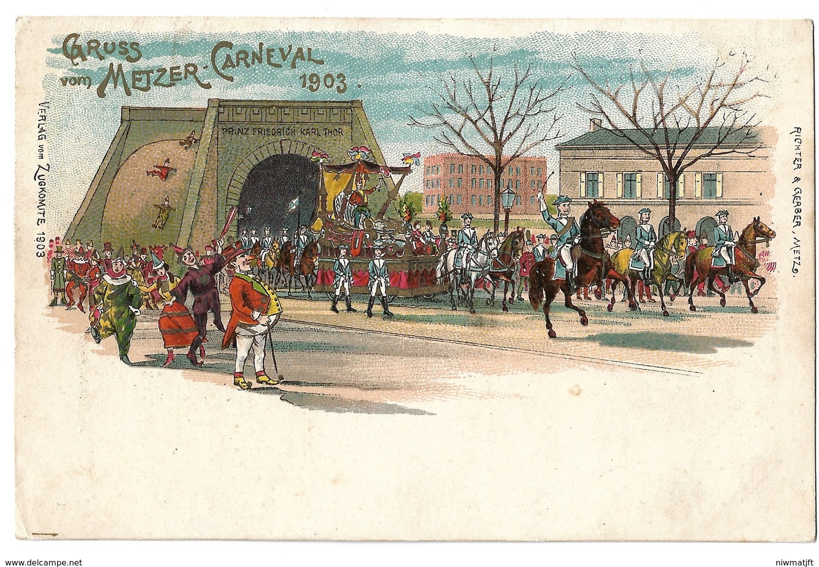 CPA Metz Gruss Vom Metzer Carneval 1903 - Metz