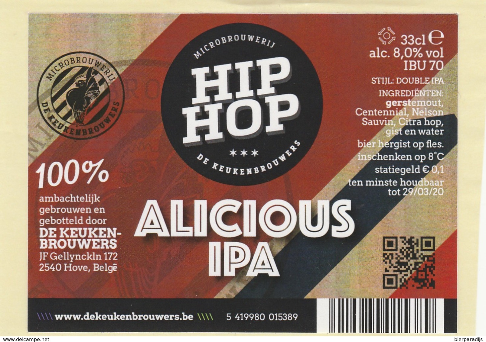 Hiphop Microbrouwerij De Keukenbrouwers - Bière