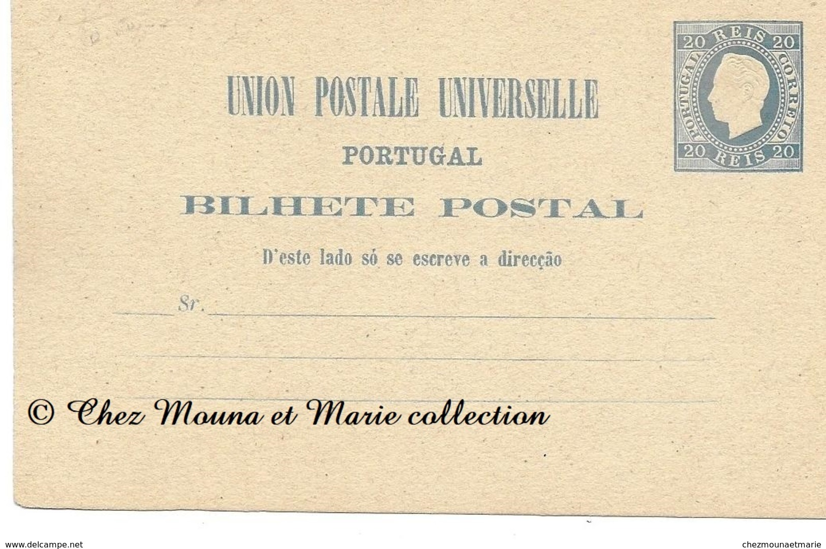PORTUGAL 20 REIS - ENTIER POSTAL - Postal Stationery