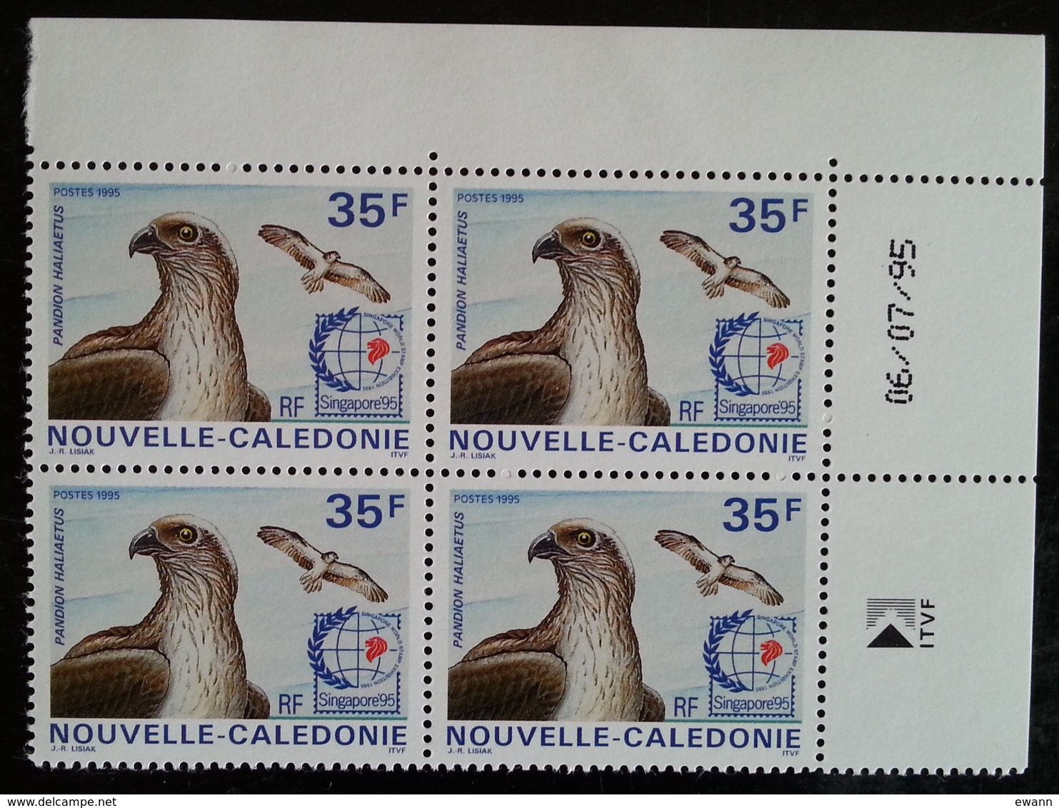 Nouvelle-Calédonie - YT N°696 - COIN DATE - Exposition Philatélique De Singapour / Faune / Oiseaux De Mer - 06.07.1995 - Neufs