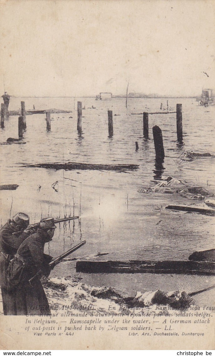 Ramskapelle, Rmscapelle Onder Water WW1 1914 - 1918 (pk46650) - Nieuwpoort