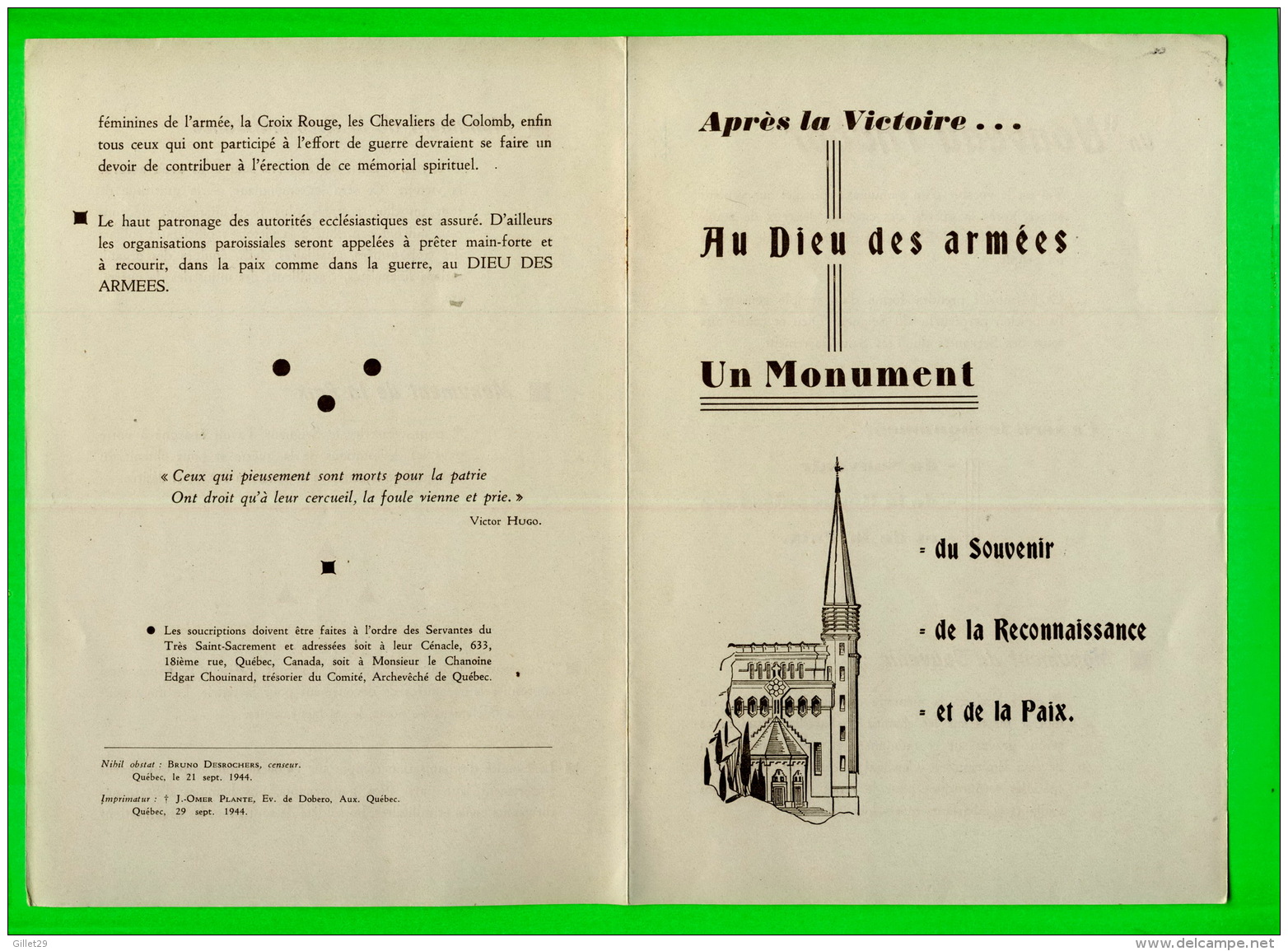 LIVRE, RELIGION - UN NOUVEAU THABOR EN 1944 - CHAPELLE DÉDIÉE À NOTRE-DAME DU SAINT-SACREMENT -  LES SERVANTES DU TRÈS - - Religion