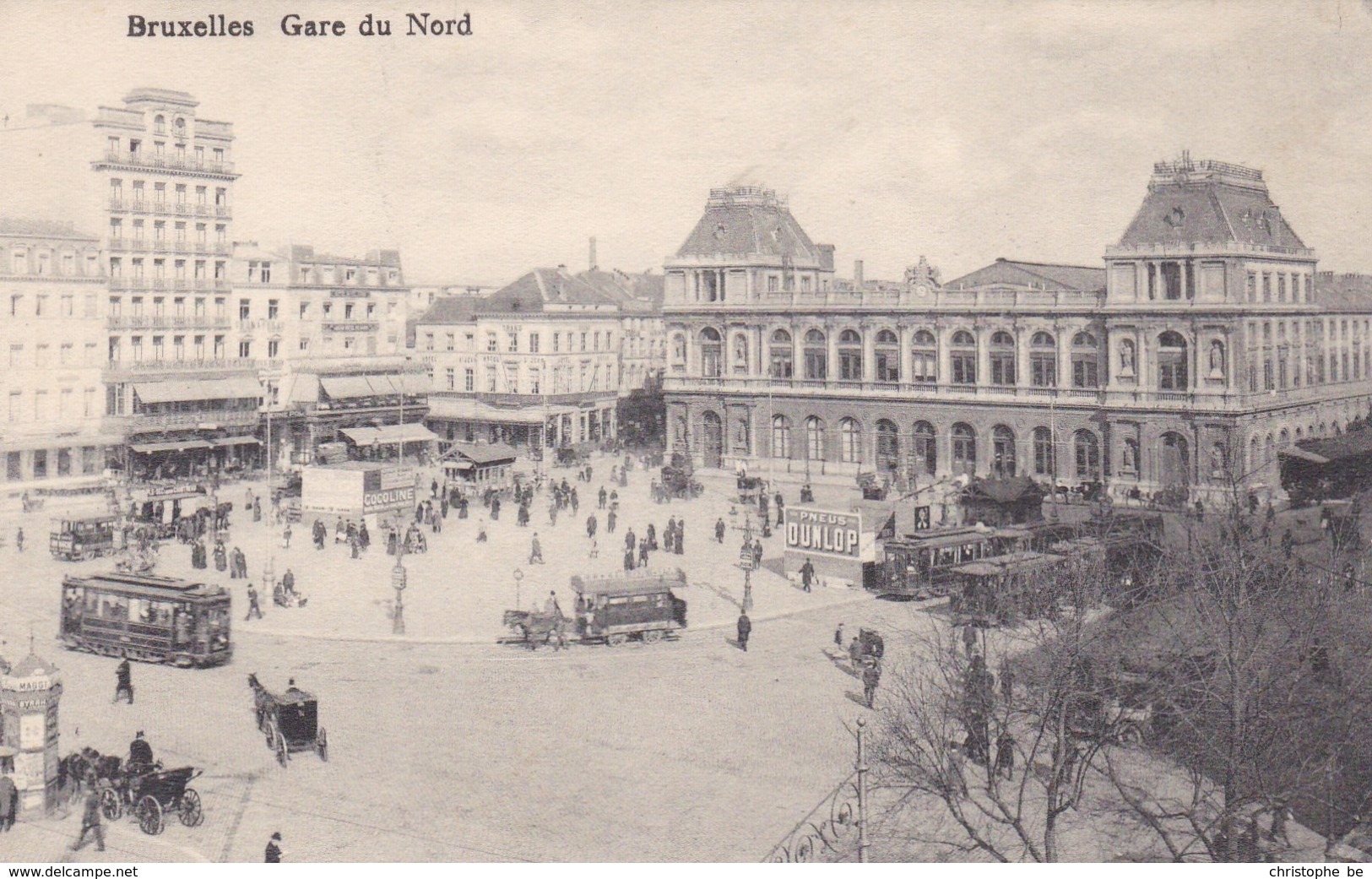 Bruxelles, Gare Du Nord, Tram, Tramway, Affiche Dunlop (pk46667) - Chemins De Fer, Gares