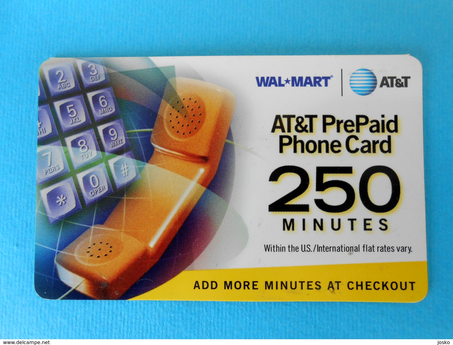 Telephone - 250. Minutes ...... USA - AT&T Prepaid Phone Card  * United States - AT&T