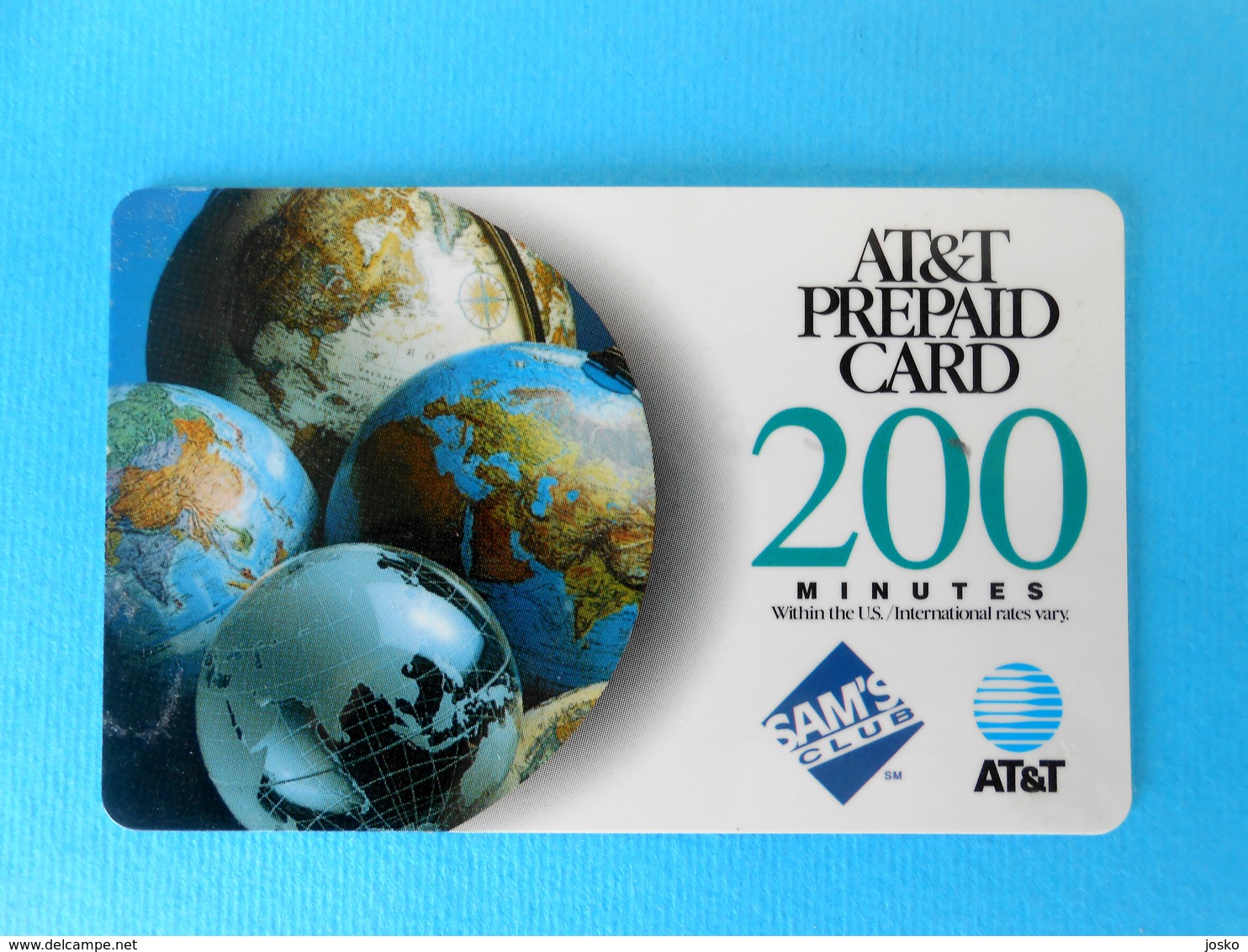 200. MINUTES  ...... USA - AT&T Prepaid Phone Card  * United States - AT&T