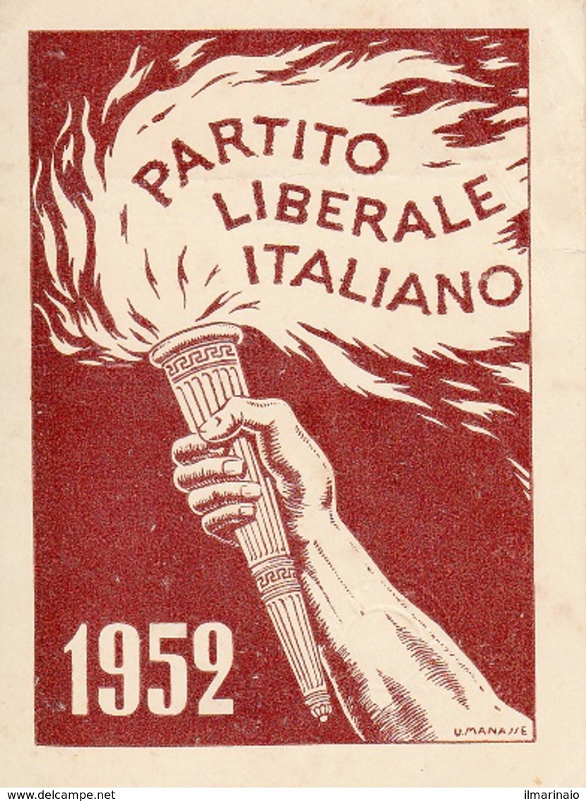 ** TESSERA.-PARTITO LIBERALE ITALIANO.** - Altri & Non Classificati