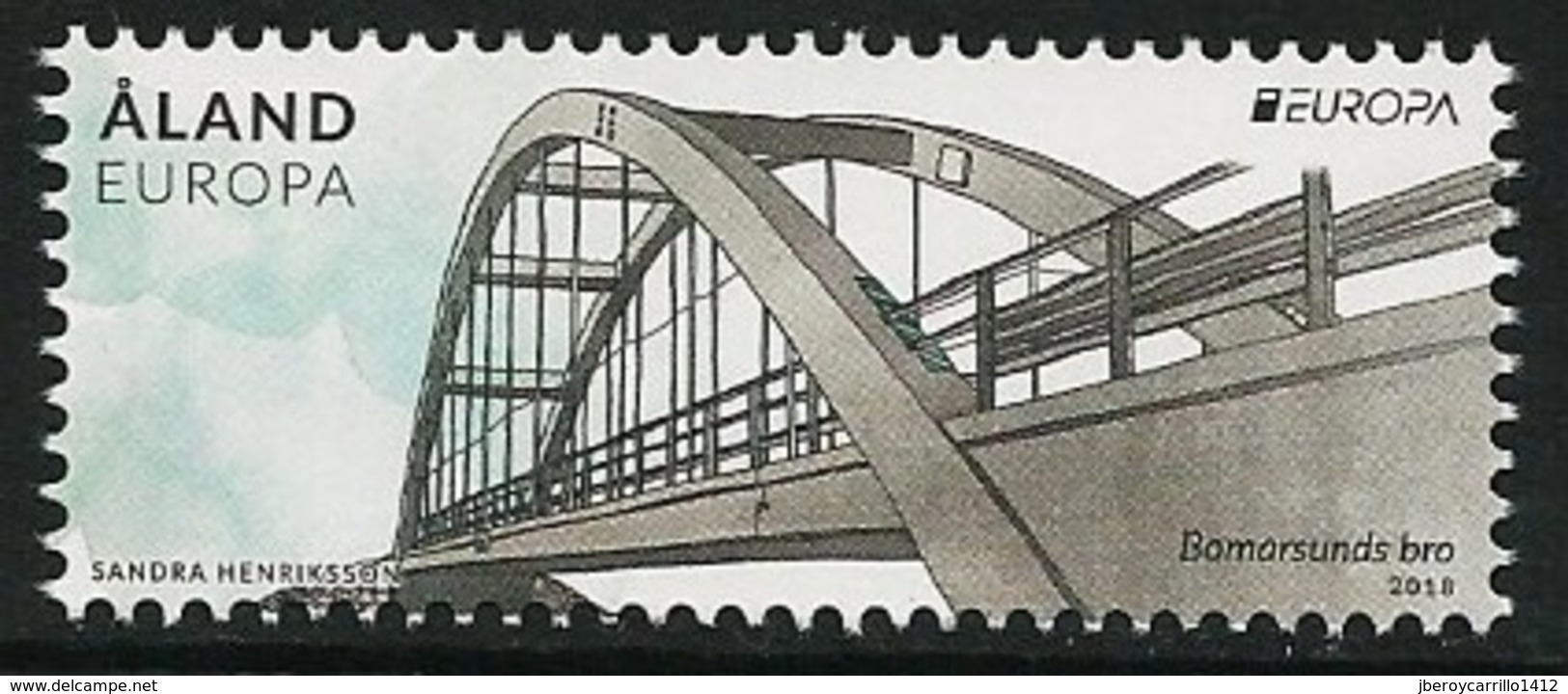 ALAND ISLANDS- EUROPA 2018 -TEMA ANUAL - "PUENTES.- BRIDGES - BRÜCKEN - PONTS" - SERIE 1 V. - 2018