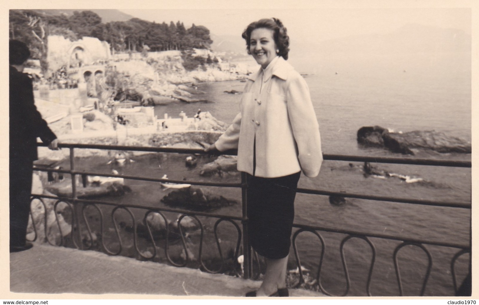 CARTOLINA - FOTO ORIGINALE -  GENOVA  - NERVI - DI TURISTA - 1954 - Genova