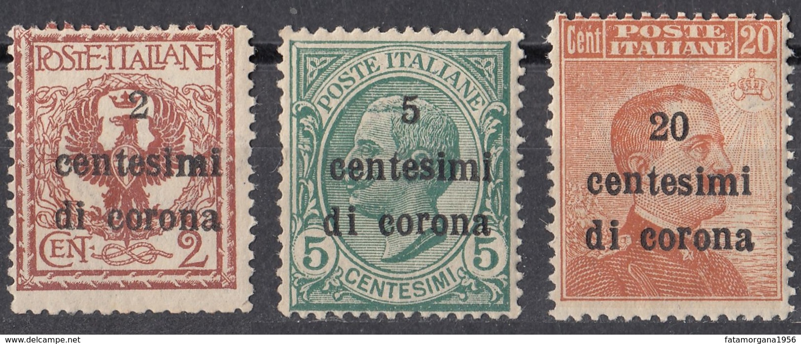 VENEZIA GIULIA, EMISSIONI GENERALI - 1919 - Lotto Tre Valori Nuovi (MH E MNH), Unificato  2, 3, E 5. - Venezia Giulia