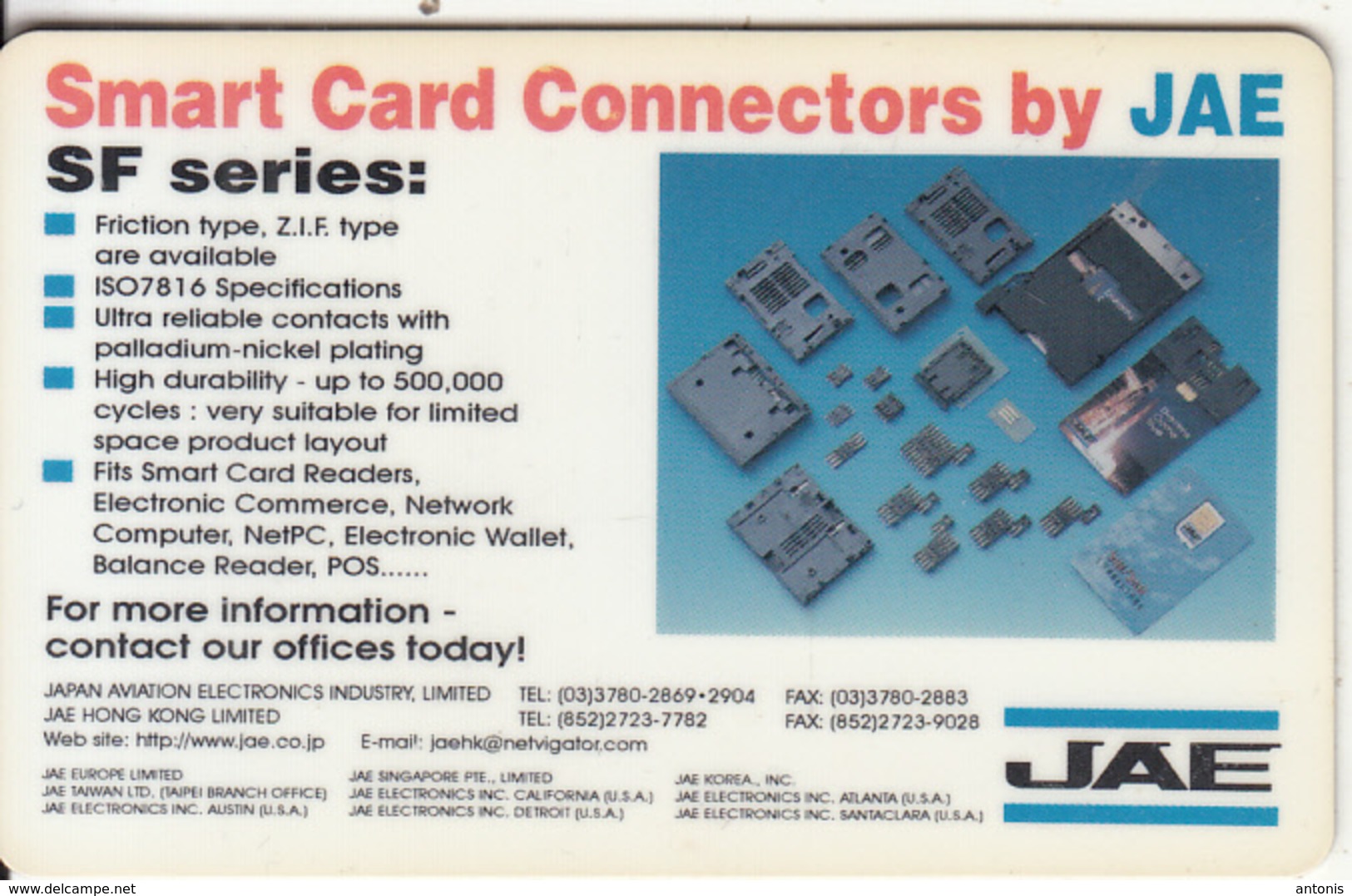 JAPAN - NASDA(National Space Development Agency Of Japan), JAE(Japan Aviation Electronics) Demo Card - Japan