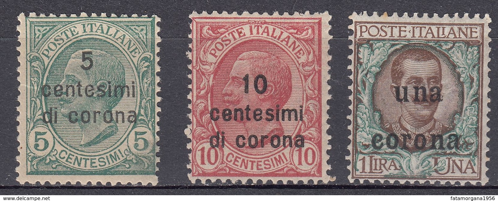 DALMAZIA, OCCUPAZIONE ITALIANA - 1921/1922 - Lotto 3 Valori Nuovi MH: Unificato 2, 3 E 6. - Dalmatia