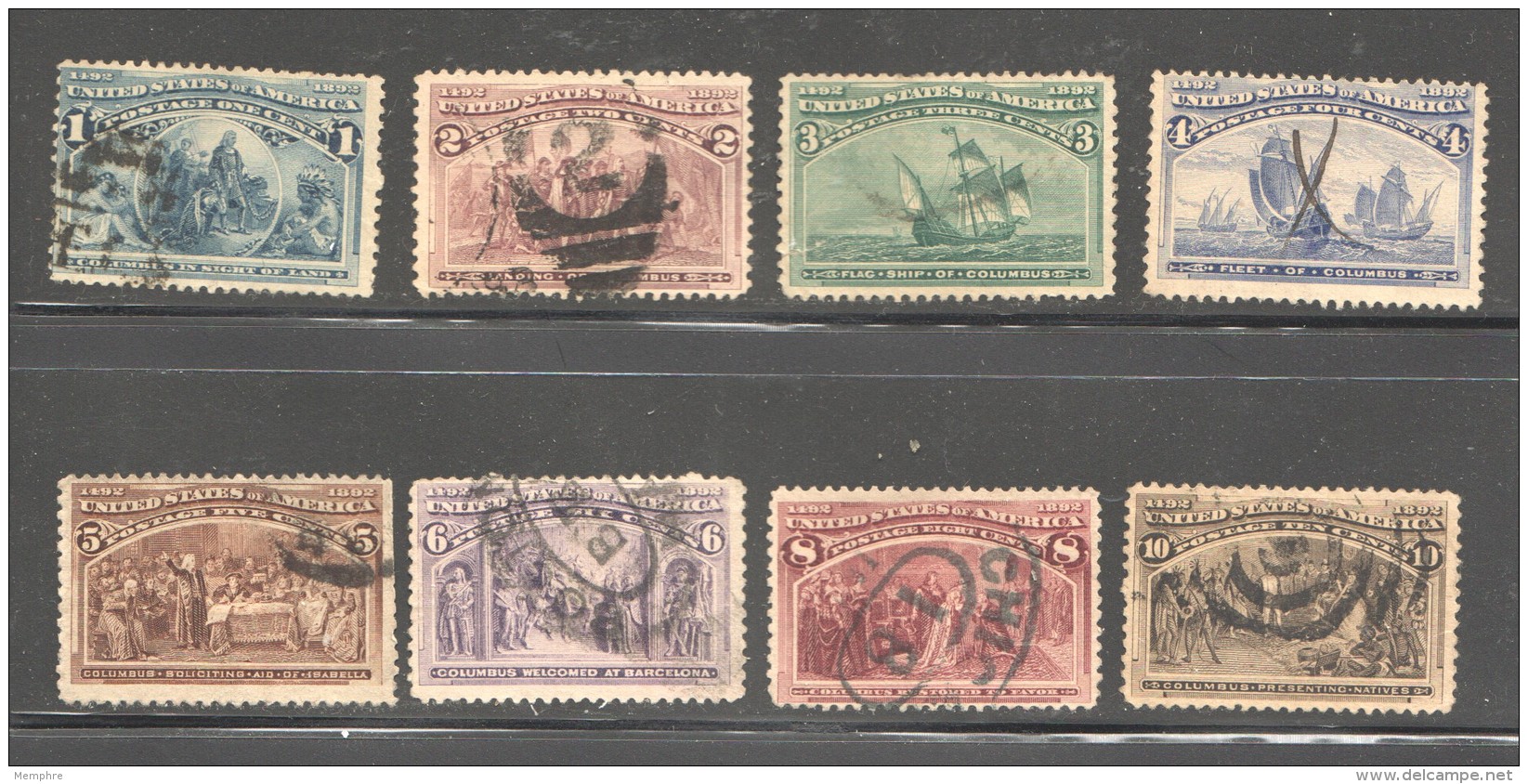 1893  Columbian Exposition  Sc 230-7  1&cent; To 10&cent;  Used - Usati