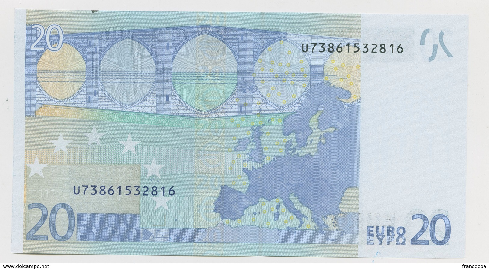 18 - BILLET 20 EURO 2002 NEUF Signature JEAN CLAUDE TRICHET  N° U73861532816 - Imp L07815 - 20 Euro