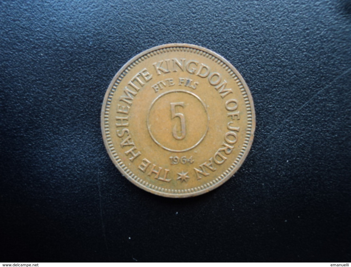 JORDANIE : 5 FILS  1384- 1964   KM 9    TTB+ - Jordania