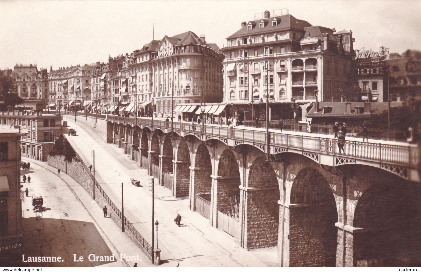 SUISSE OUEST,SWISS,VAUD,LAUSANNE ,le Grand Pont,batiment Suchard,cinéma,belle Vue Sur Le Centre - Lausanne