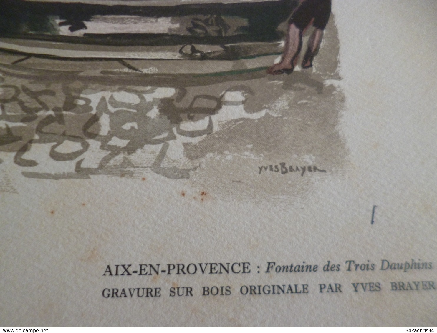 Devant De Menu Illustré Par Brayer Aix En Provence - Menú