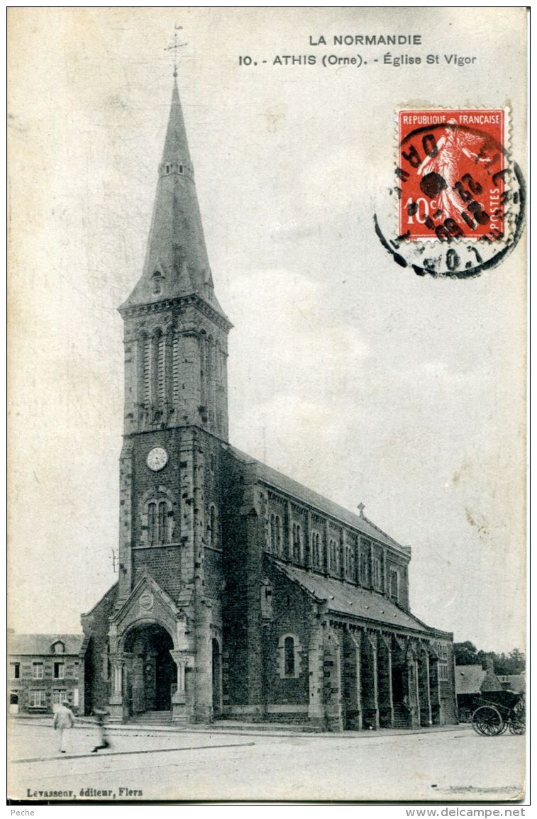 N°62453 -cpa Athis -église St Vigor- - Athis De L'Orne