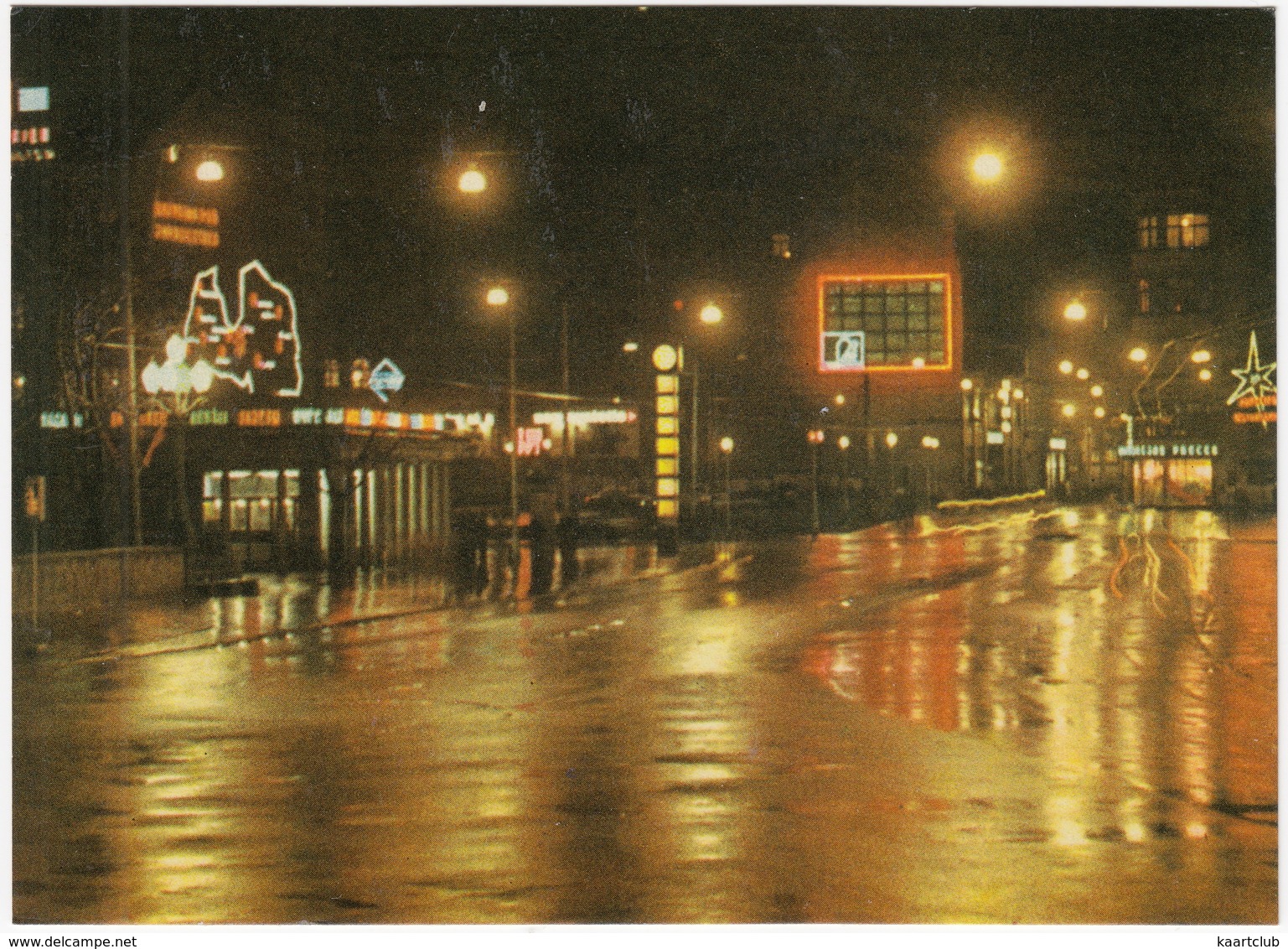 Riga - Lenin Street At Night - (NEON'S) - (Latvijas PSR / Latvia / Letland) - Letland