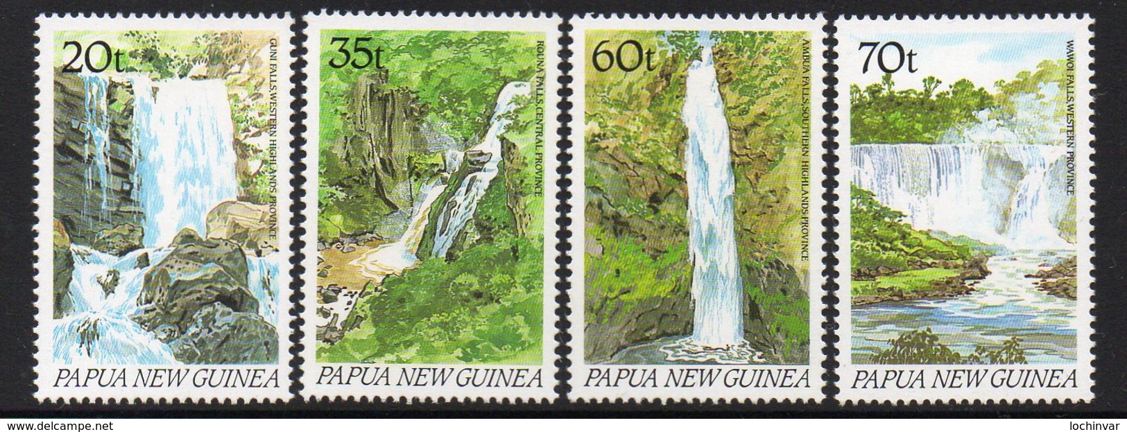 PAPUA NEW GUINEA, 1990 WATERFALLS 4 MNH - Papua New Guinea