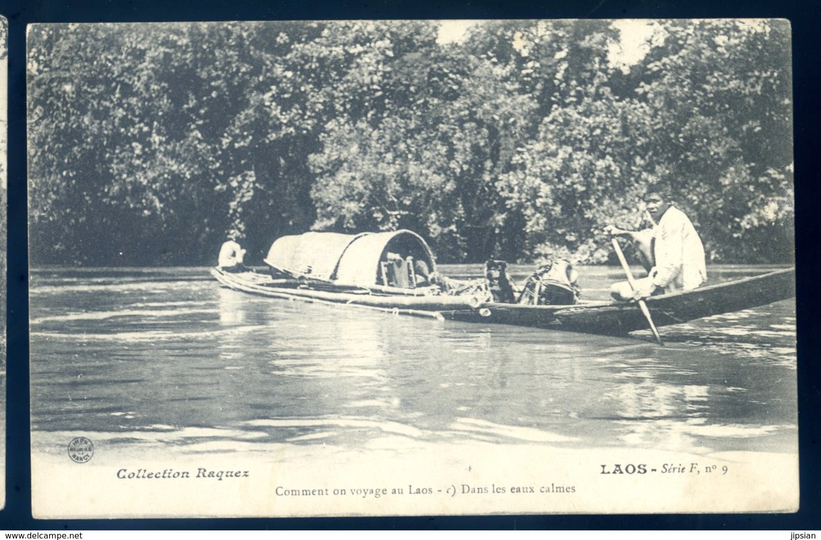 Cpa Du Laos Comment On Voyage Au Laos , Dans Les Eaux Calmes  Avril18-26 - Laos