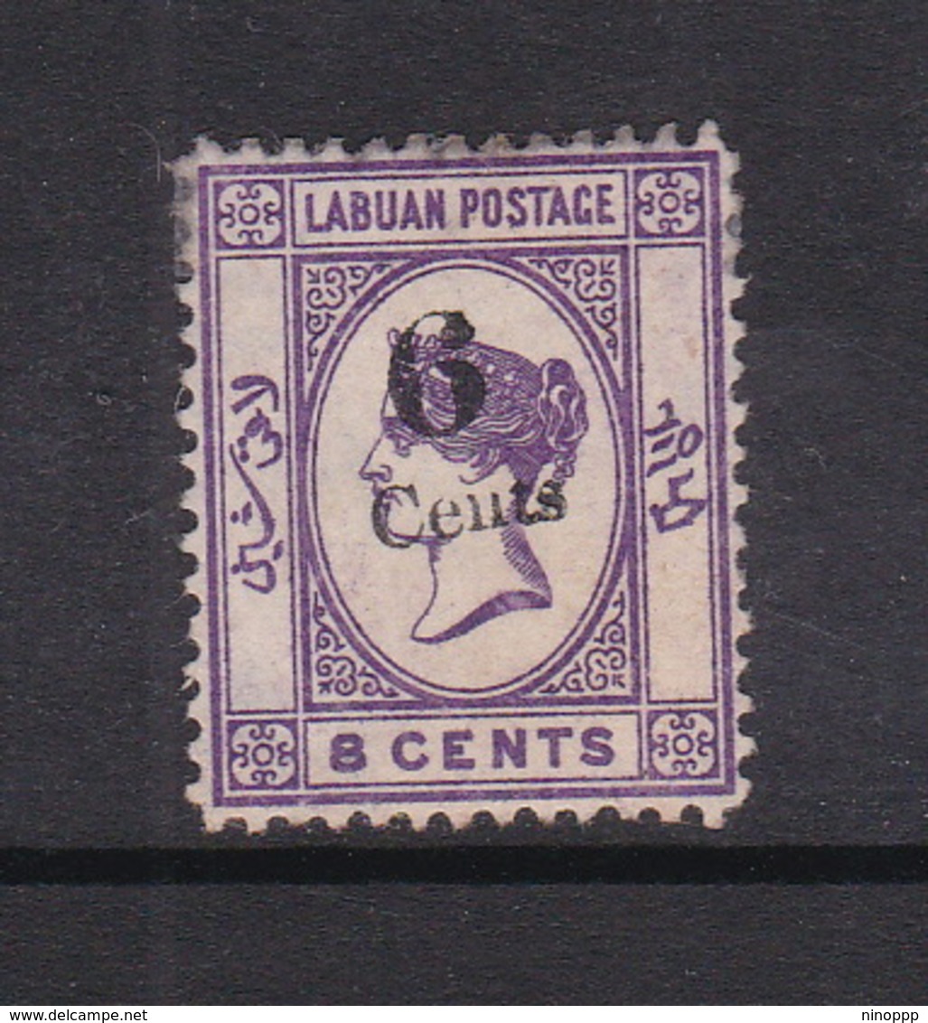 Malaysia-Labuan Scott 29 1891 Queen Victoria 6c On 8c Violet,mint No Gum - Malaysia (1964-...)