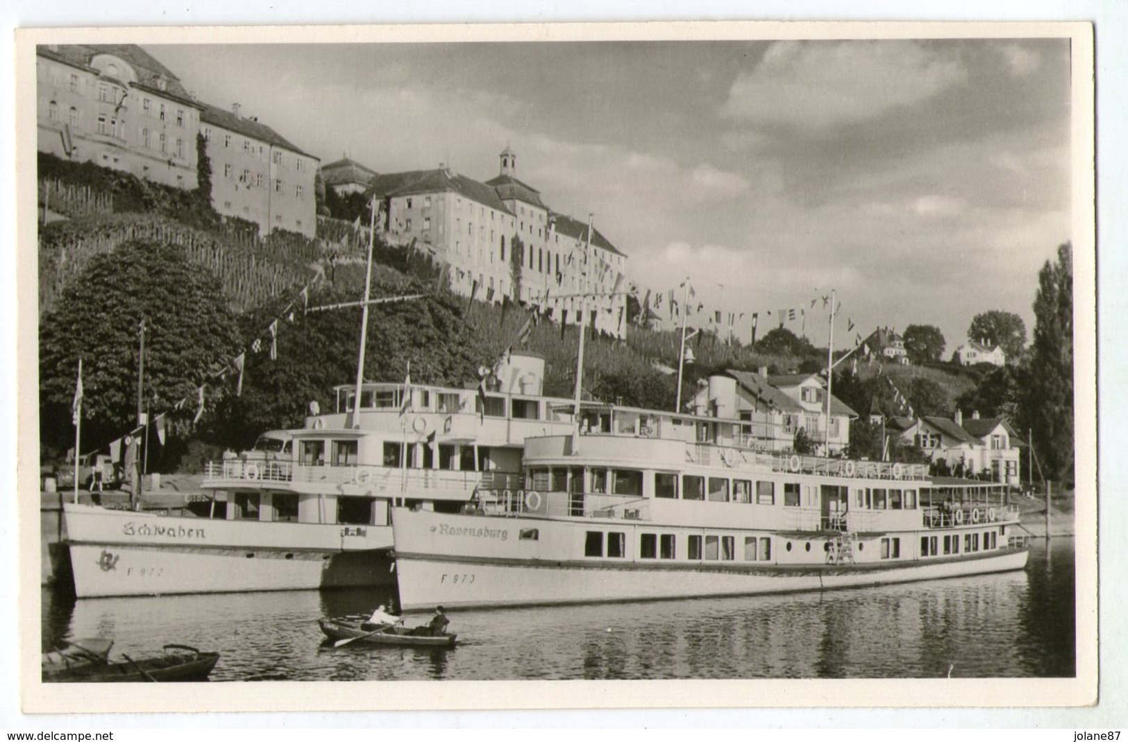 CPA  MEERSBURG      SONDERSCHIFFE " SCHWABEN" UND "RAVENSBURG"  IM MEERSBURGER HAFEN   BATEAUX - Commerce