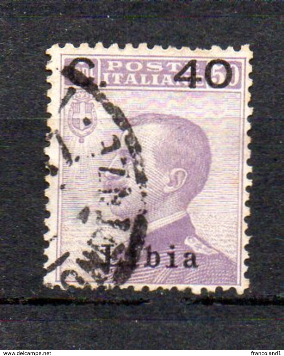 1922 Libia Sovrastampato N. 38 Timbrato Used - Libya