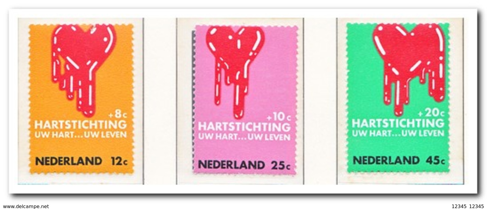 Nederland 1970, NVPH 975-977, Postfris MNH, Heart Foundation - Ongebruikt