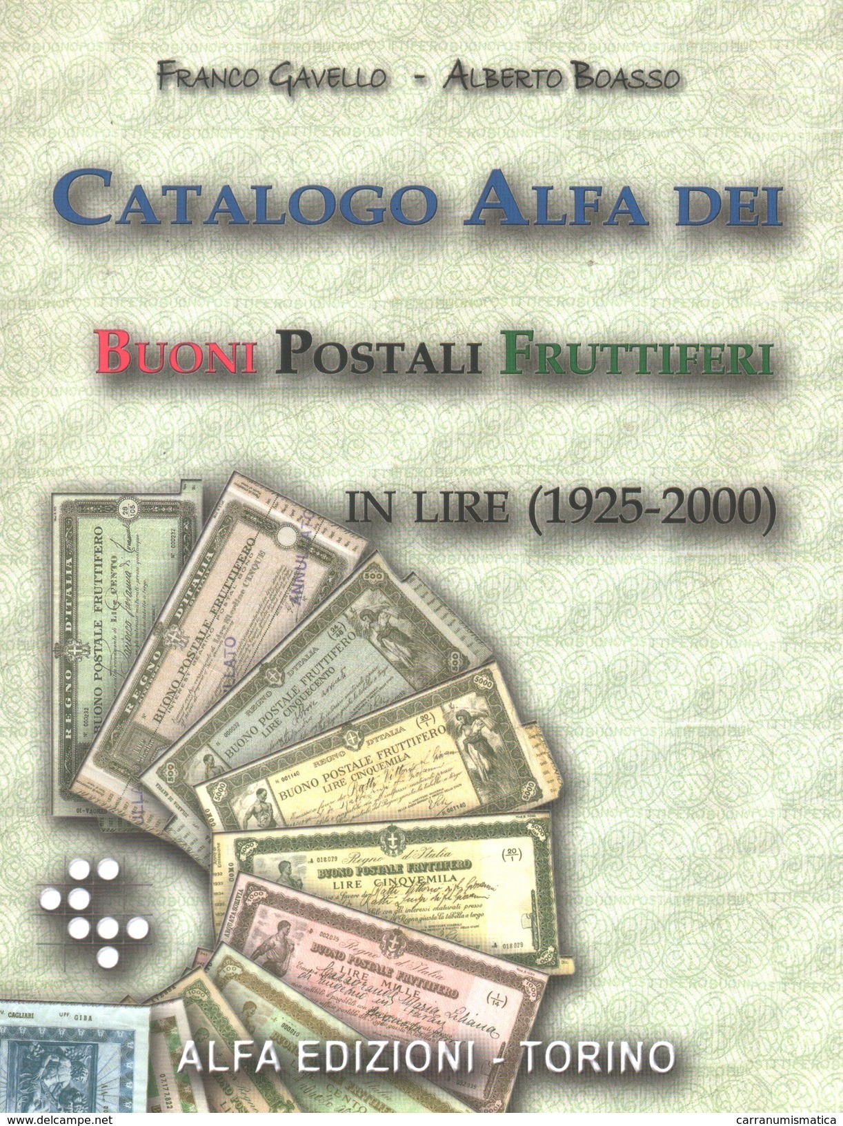 [NC] Catalogo ALFA Dei Buoni Postali Fruttiferi - NUOVO - Libri & Software