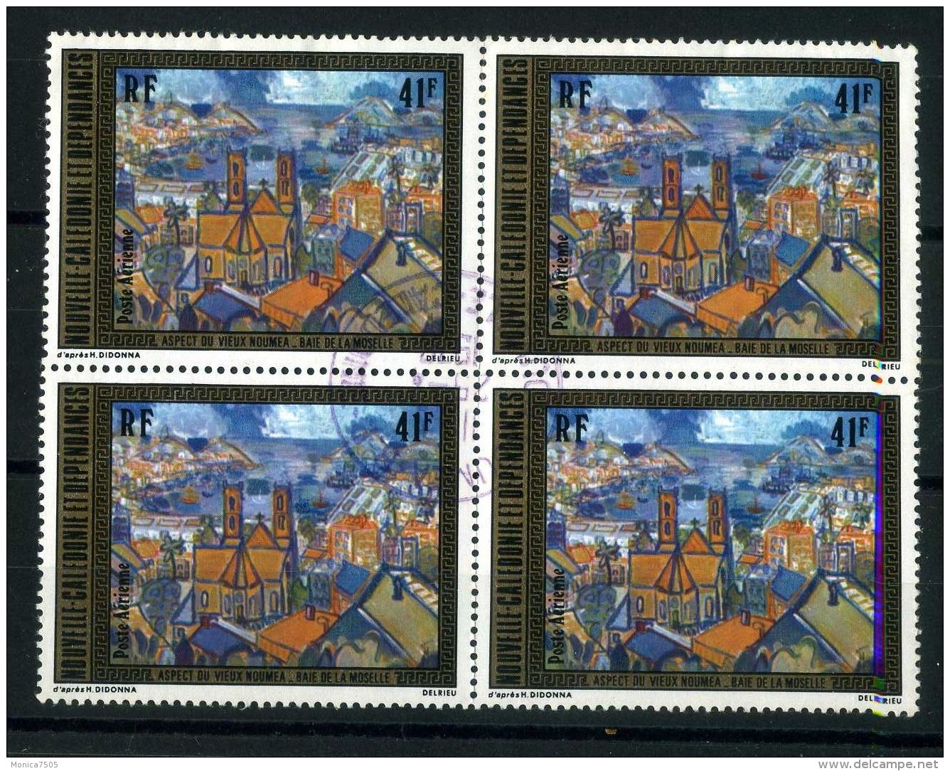 NOUVELLE-CALEDONIE ( AERIEN ) : Y&T N°  182 X 4  TIMBRES  TRES  BIEN  OBLITERES , A  VOIR . - Oblitérés