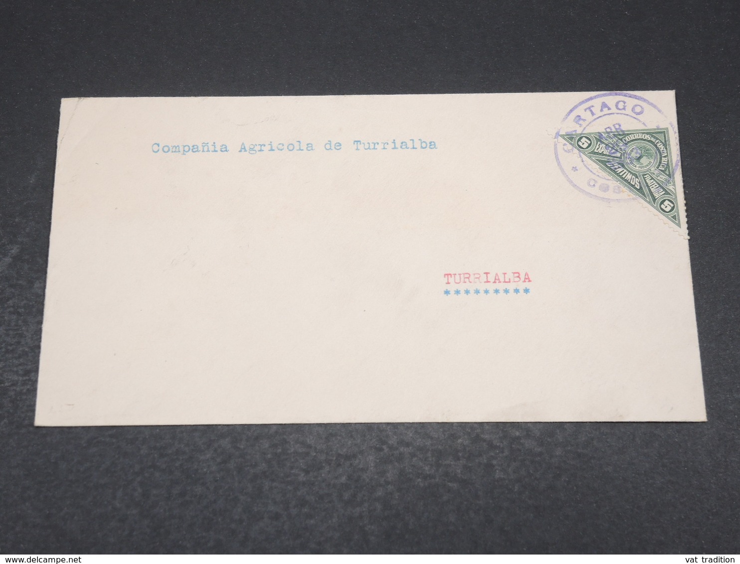 COSTA RICA - Enveloppe De Cartago Pour Turrialba En 1933 - L 17406 - Costa Rica