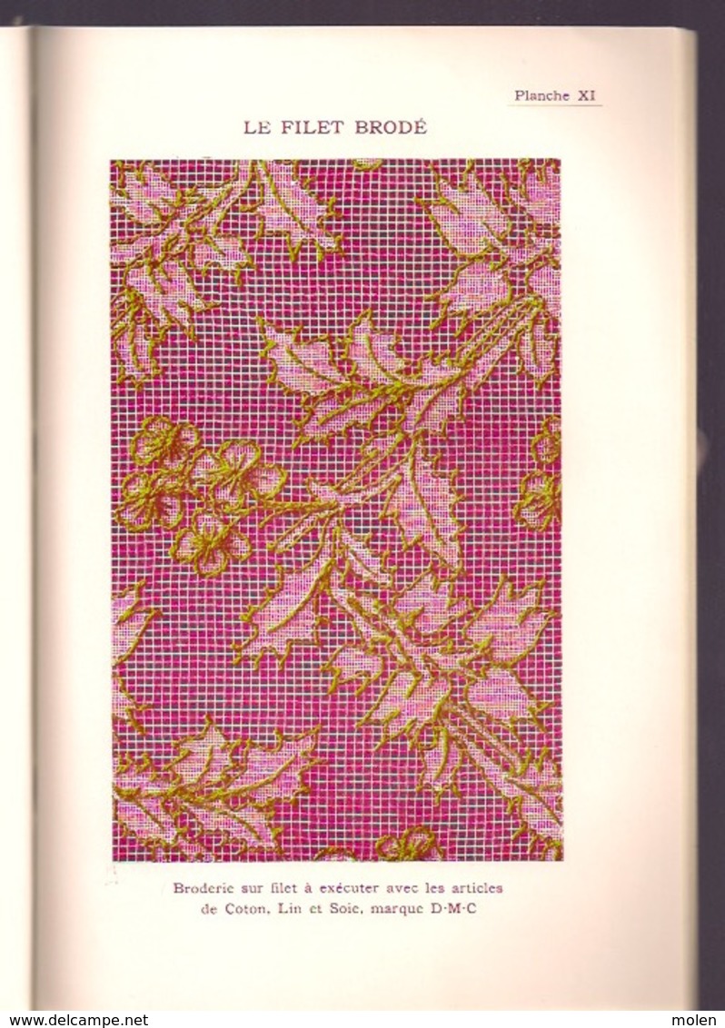 LE FILET BRODE BIBLIOTHEQUE DMC BRODERIE DENTELLE BRODEUSE DENTELLIERE POINT DE CROIX CROSS STITCH KRUISSTEEK Z321