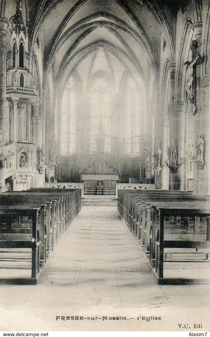 CPA - FRESSE-sur-MOSELLE (88) - Aspect De L'intérieur De L'Eglise En 1905 - Fresse Sur Moselle