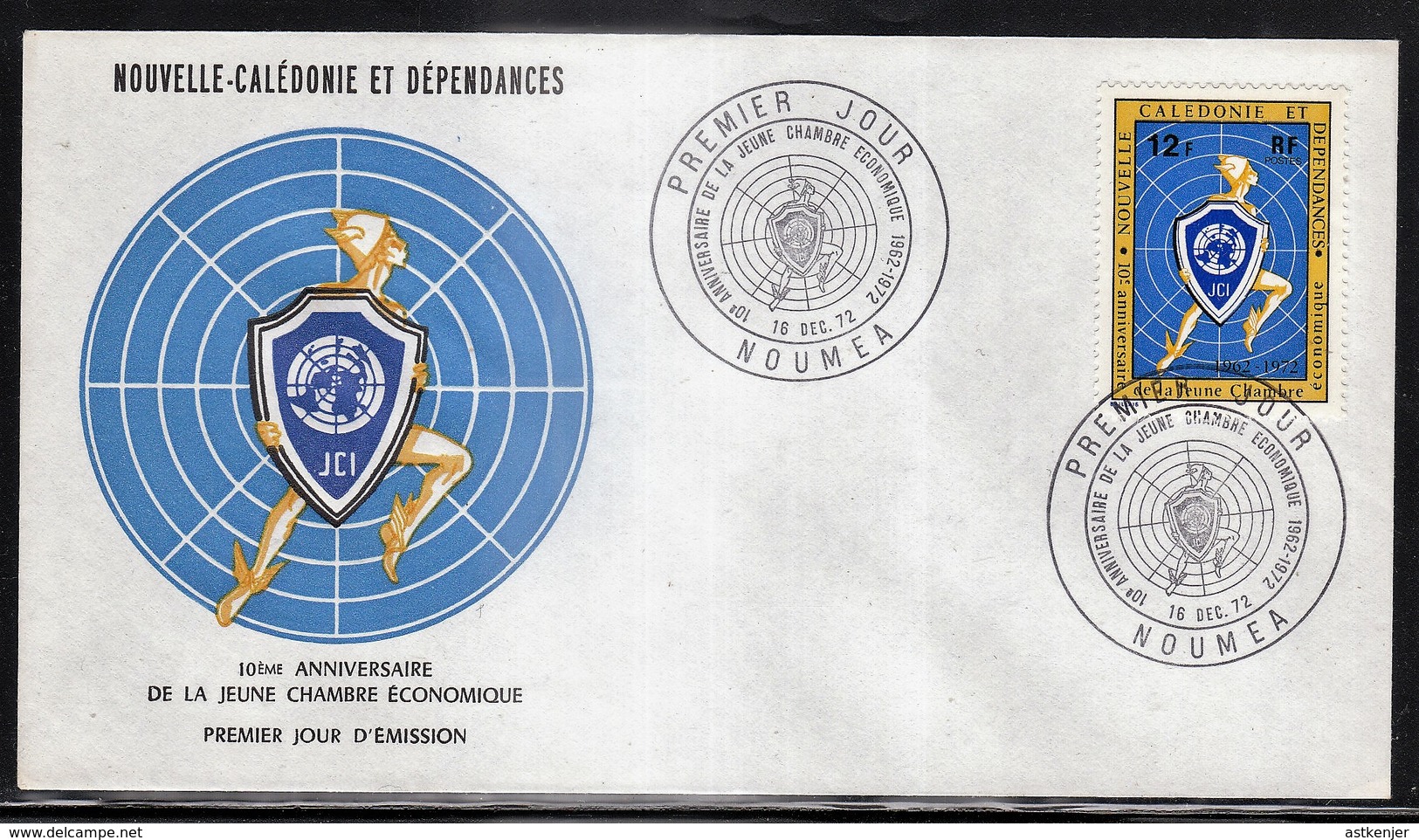 NOUVELLE CALEDONIE - FDC De 1972 N° 385 - Cartas & Documentos