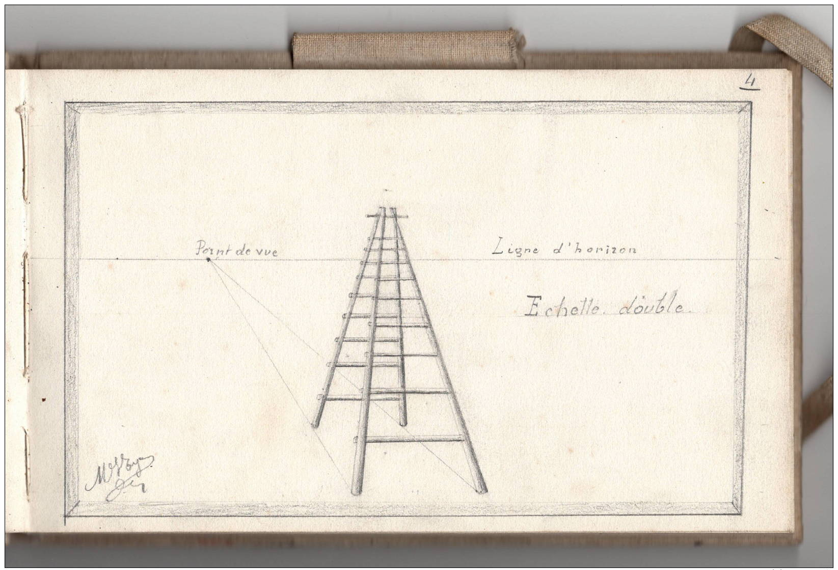 Semur En Auxois: Cahier De Dessin Collège De Semur Début XXe, 18 Pages Avec Dessin.23x15, CartonnéTB état - Non Classés