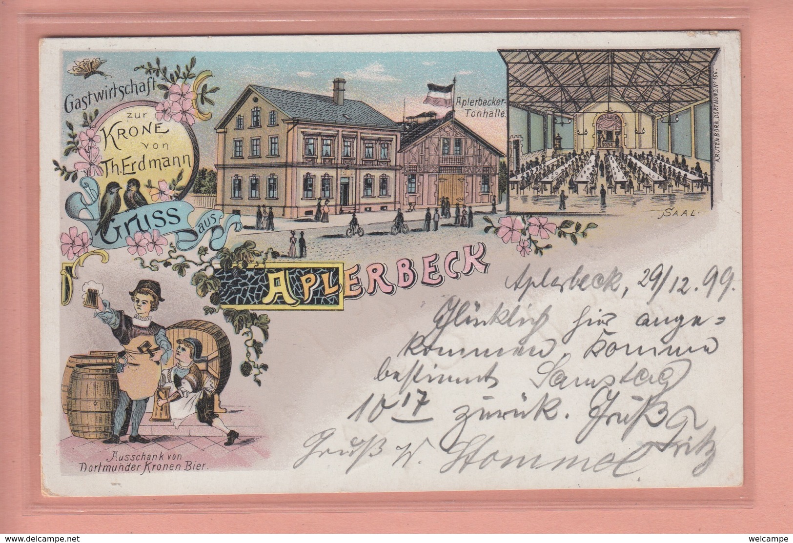 OLD POSTCARD  GERMANY -  GRUSS AUS APLERBECK 1899 - Dortmund